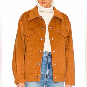 Levi’s varsity wool trucker in glazed ginger wool